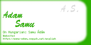 adam samu business card
